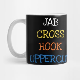 Jab Cross Hook Uppercut Boxing Sports Kickbox Lover Coach Mug